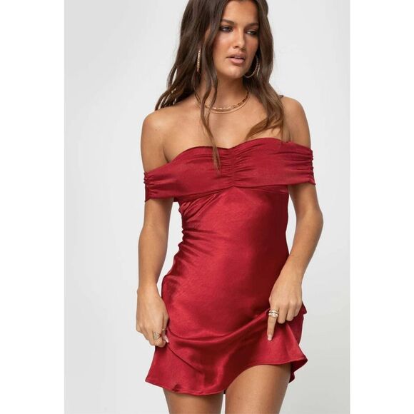 Princess Polly SADEE MINI DRESS RED Size 8 Nwot - Picture 1 of 7